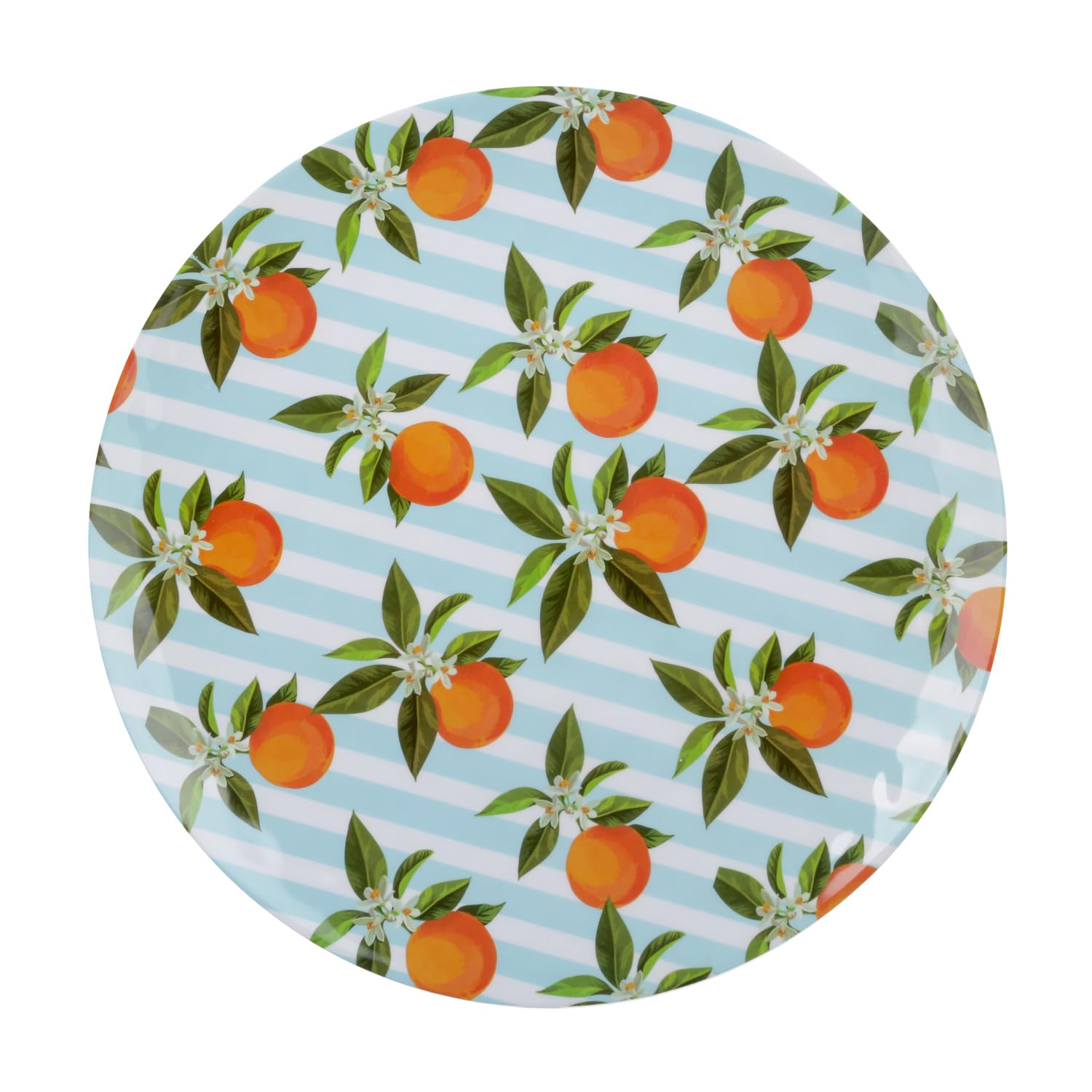 Round Melamine Serving Plate Oranges