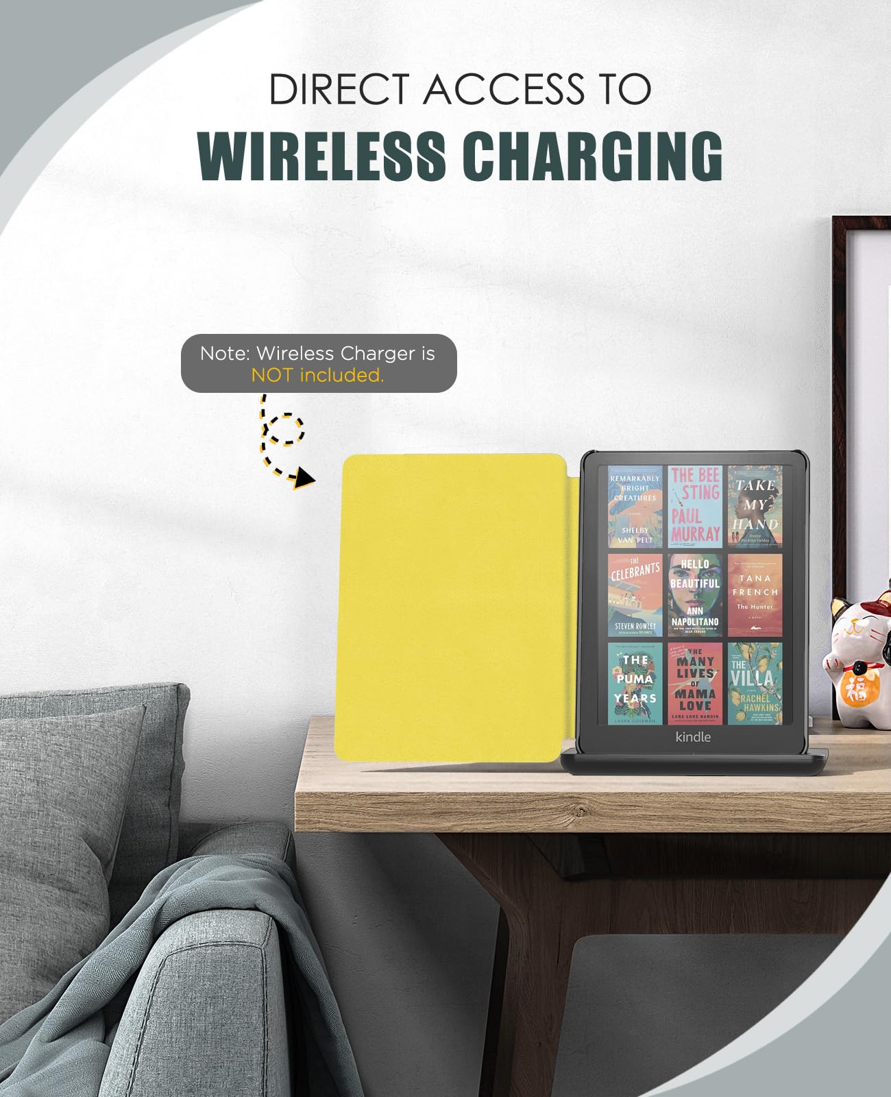 Étui MoKo Avec Dragonne Pour Kindle Paperwhite 2024 (12e Génération) – PU Fin, Fermeture Magnétique – Porte-cartes Intégré – Marron - 7