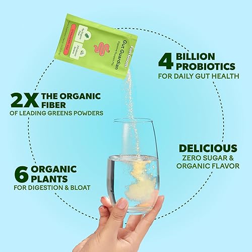 Miniatura 3 de Feel Goods Gut Guardian, fibra orgánica, polvo probiótico y prebiótico, sin azúcar, hierbas para la hinchazón, apoyo a la salud intestinal, salud