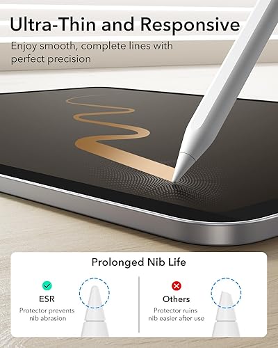 Vista 27 de ESR Paper-Feel - Protector de pantalla magnético para iPad A16 de 11ª/10ª generación (11 pulgadas/10.9, 2025/2022), escribe y dibuja como en papel