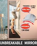 Unbreakable Toddler Mirror for Kids, Full Body Mirror for Kids, Shatterproof Plastic Acrylic Mirrors for Kid Full Length Mirrorr, Thick 2 MM 25 x 25 CM x 4 PCS, Gym Mirrors for Home Gym Wall Large