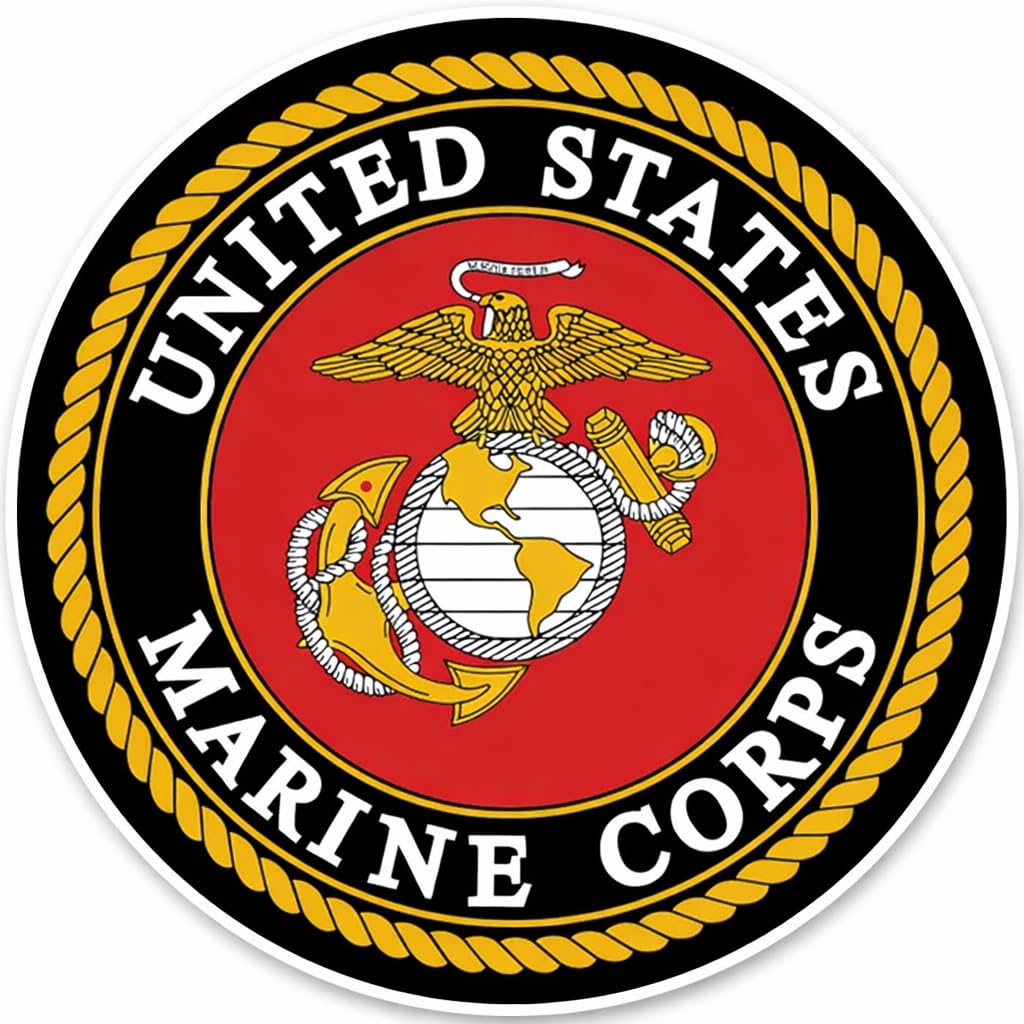 NI925 2-Pack Marine Corps Decal Sticker 4-Inch Premium Quality Decal Sticker Decal US Marines