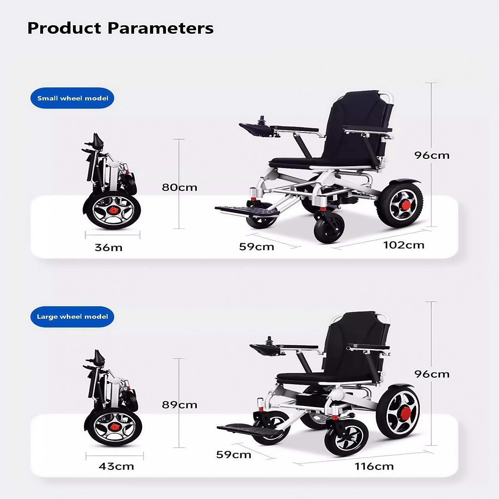 Patinete motorizado para personas mayores, silla de ruedas eléctrica ligera, silla de ruedas eléctrica plegable, diseño ultraligero, alta capacidad, fácil de transportar y almacenar