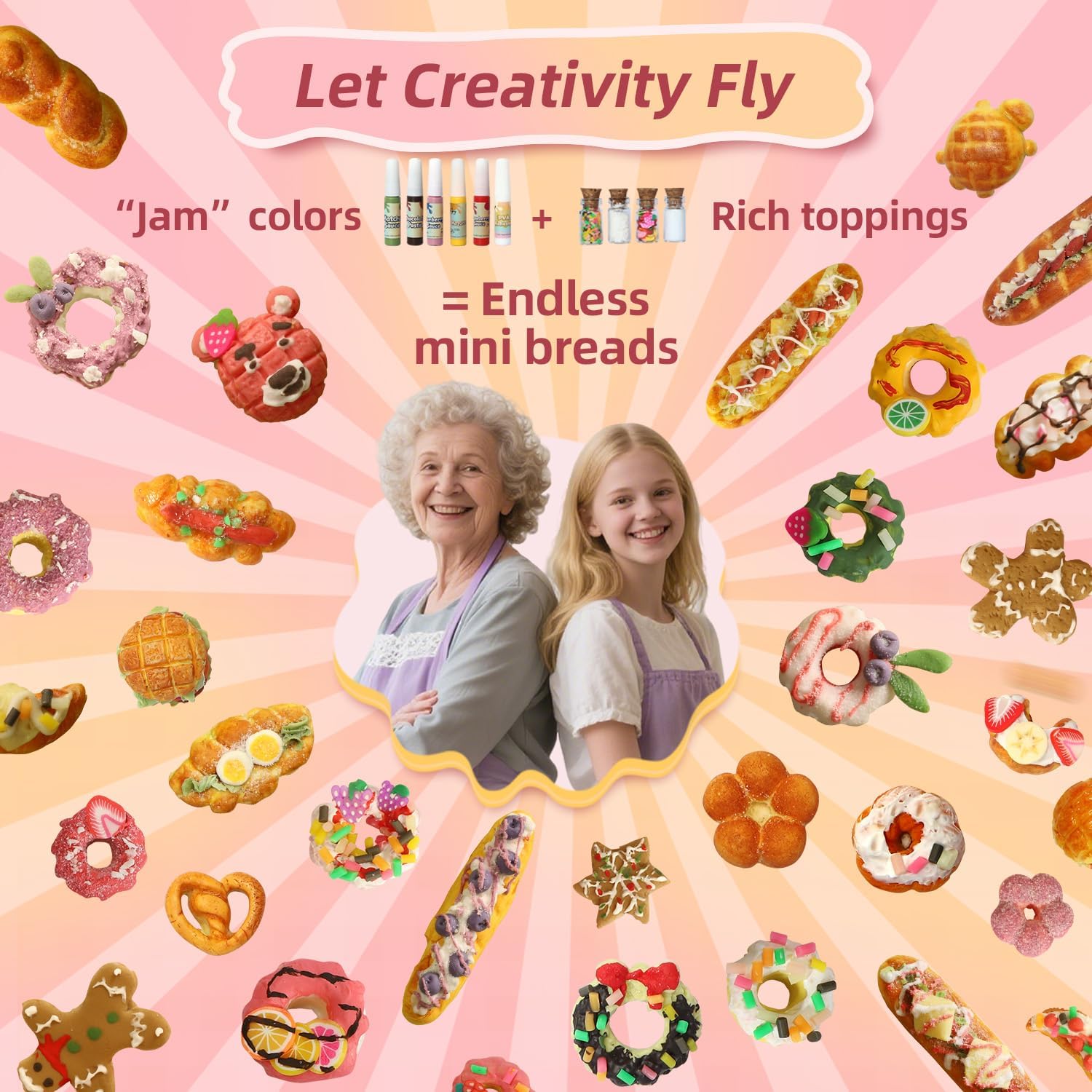 iLAND Basteln Mit Kindern Modelliermasse Lufttrocknend Bastelset Mädchen 7 Jahre Clay Bäckerei DIY Set Basteln Geschenke Für 12 Jährige Mädchen Lustige Geburtstagsgeschenke Spielzeug Kreativ