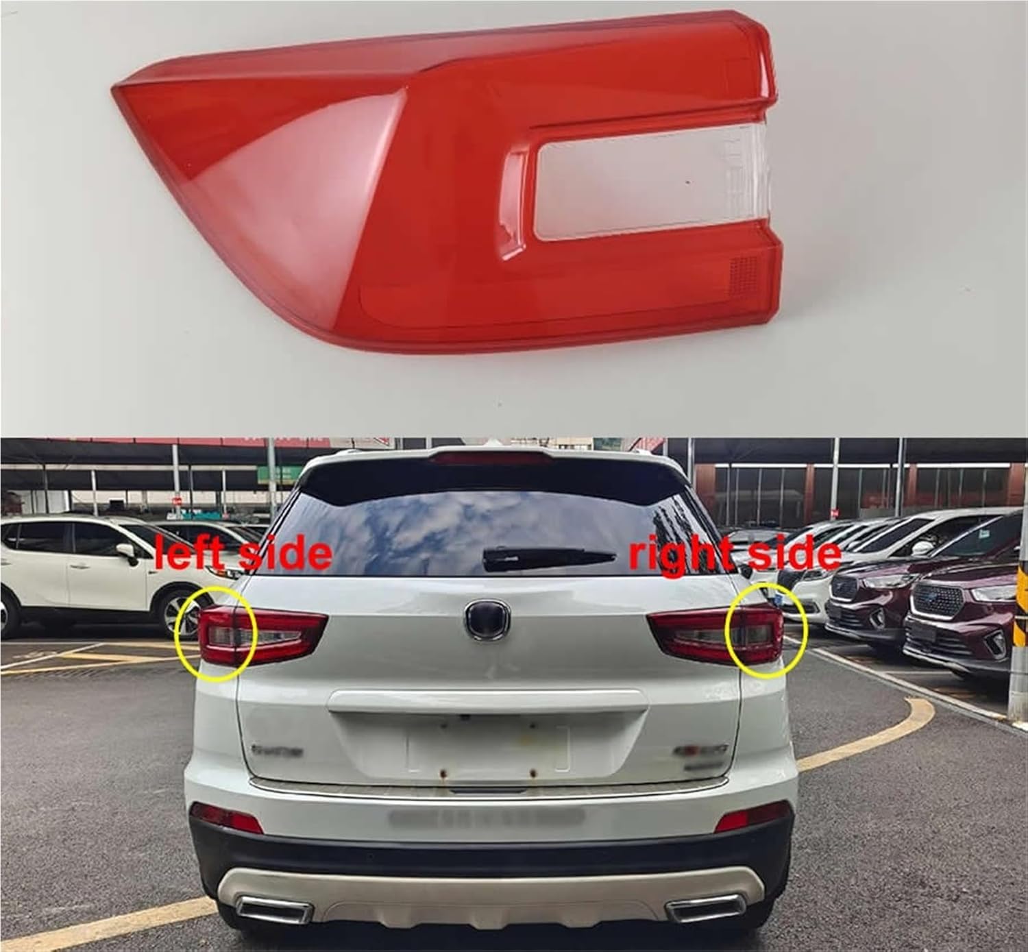 For Changan CS55 2017 2018 2019 Car Accessories Outer Tail Lamp Cover Taillight Shell Rear Brake Lights Mask(Outside Left)