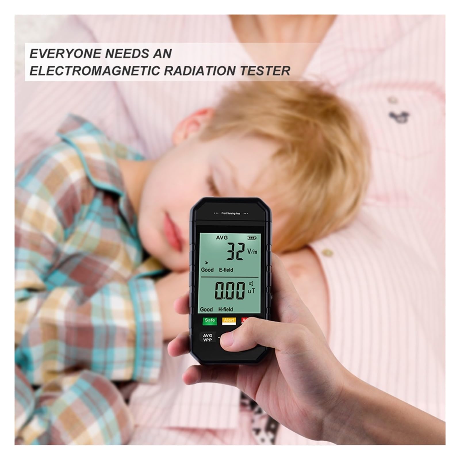 Detektor promieniowania pola elektromagnetycznego Elektryczny miernik pola magnetycznego EMF w kolorze czarnym Tester monitora radioaktywnego