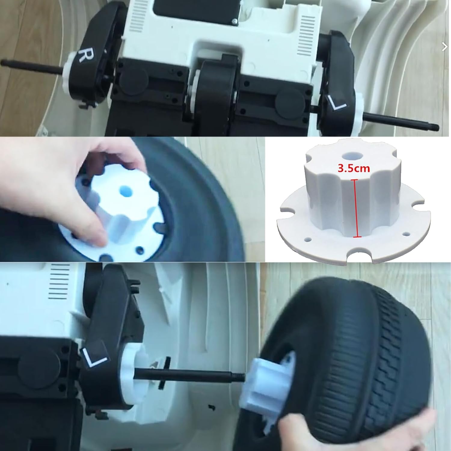 weelye 2 Pcs Children Electric Car Tire Adapter Connection Clip for Gear Box.Transmission Gear External Gear Accessories Connect Gearbox Motor and Wheels for Kids Powered Ride-Ons Replacement Parts