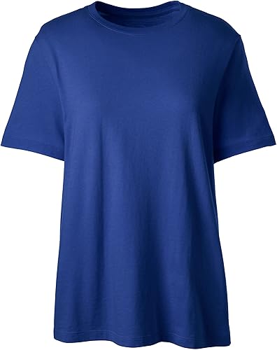 Miniatura 5 de Lands' End Essentials - Camiseta de algodón suave de manga corta para mujer, ajuste femenino a medida