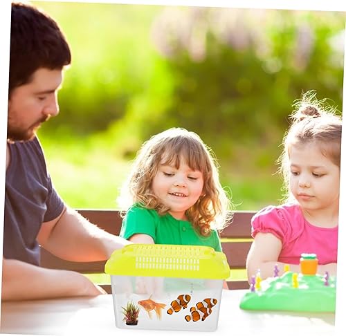 Miniatura 5 de Ipetboom 3 unids de plástico tortuga tanque de peces reptiles anfibios acrílico reptiles jaula reptil caja de cría de reptiles terrario mascota