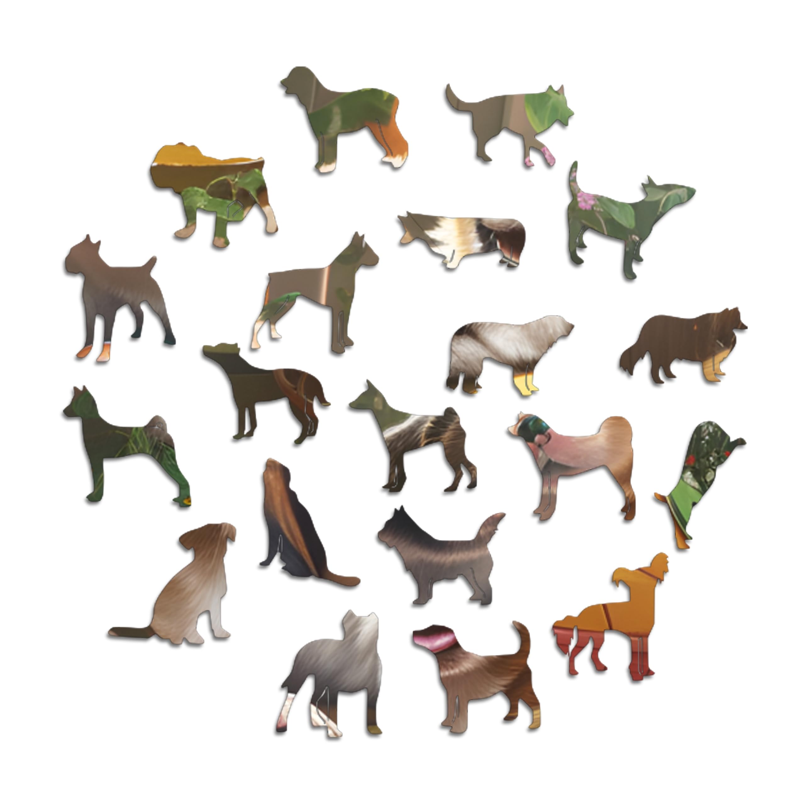Iconic Puzzles, Puppies in the Garden, fantasy animals, 100% sustainable wooden puzzle, Gifts for Children and Adults size L - Image 3