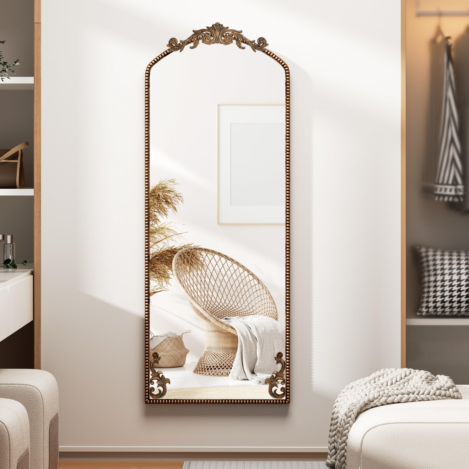 Amazon.com: Ecomosita Gold Vintage Ornate Baroque Mirror 65