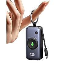 INIU Power bank, Stazione di ricarica per Apple Watch, 5000mAh 20W Powerbank per smartwatch, Caricatore Portatile con Cavo USB-C Integrato, Powerbank per Apple Watch, iPhone 17 16 15, Samsung, Xiaomi