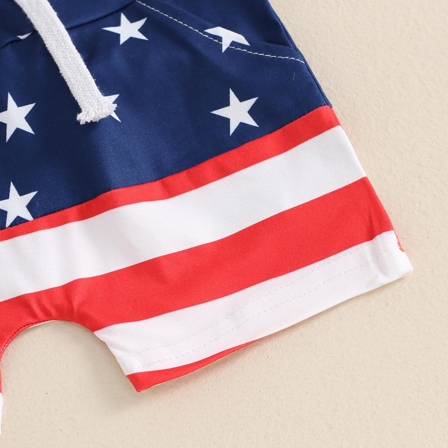 ZyHwShine Baby Boy 4th of July Outfit Stars Stripes USA Short Sleeve T Shirts Shorts Set Fourth of July Toddler Outfit (American Flag-Red, 0-6 Months) - Image 6