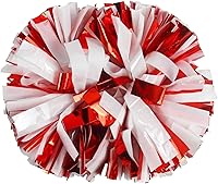 Vista 9 de Hooshing - Paquete de 2 pompones de animadora con mango tipo bastón, pompones para espíritu de equipo, deportes, bailes, animación, para niños, Negro