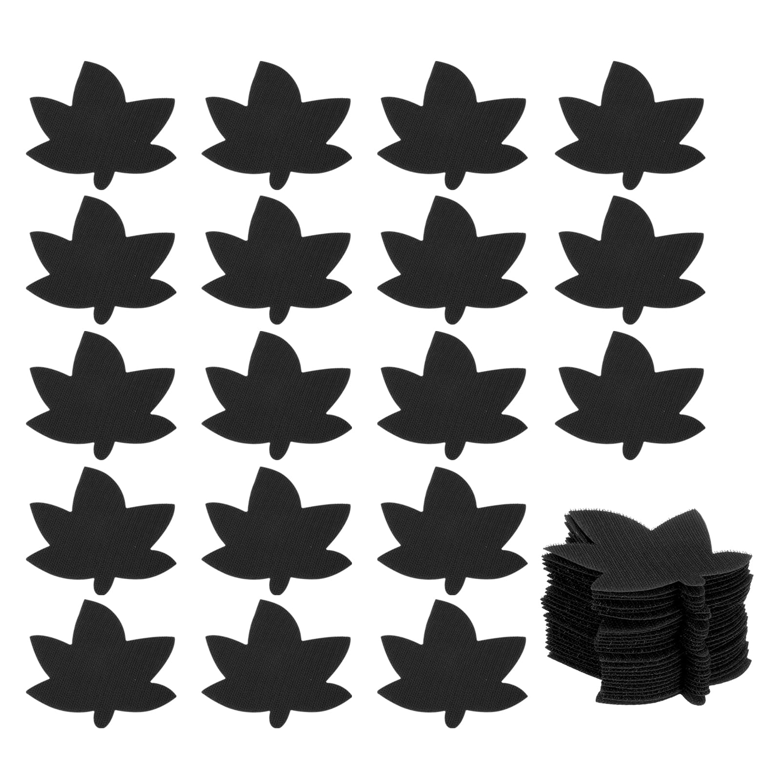 PATIKIL 4 Inch Carpet Spot Markers, 50Pcs Leaf Shape Floor Dots Markers Carpet Spots for Classroom Decoration Elementary Preschool Supplies, Black