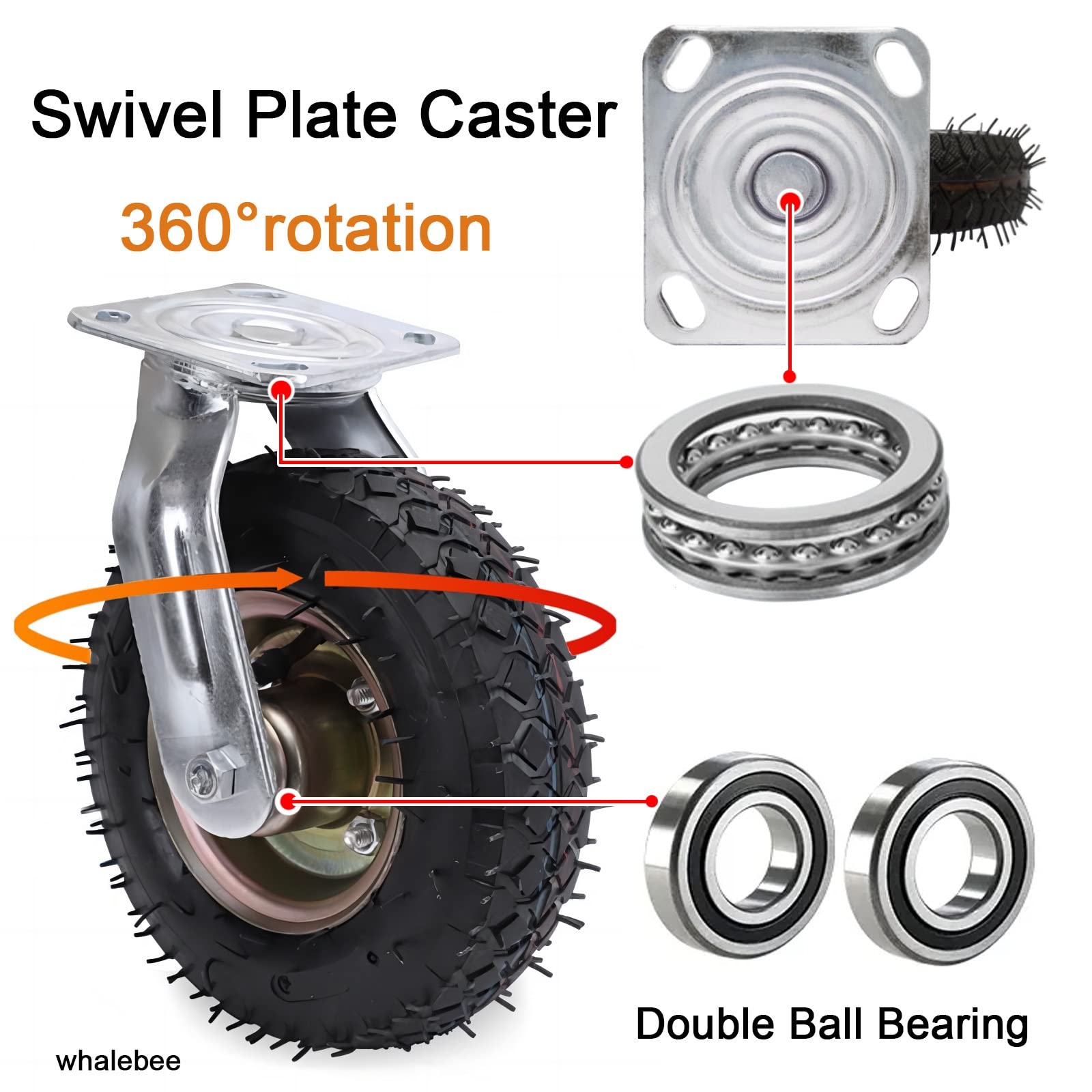 Pivotage De Lèvres Avec Roue En Caoutchouc Souple De Frein – Lawson Products