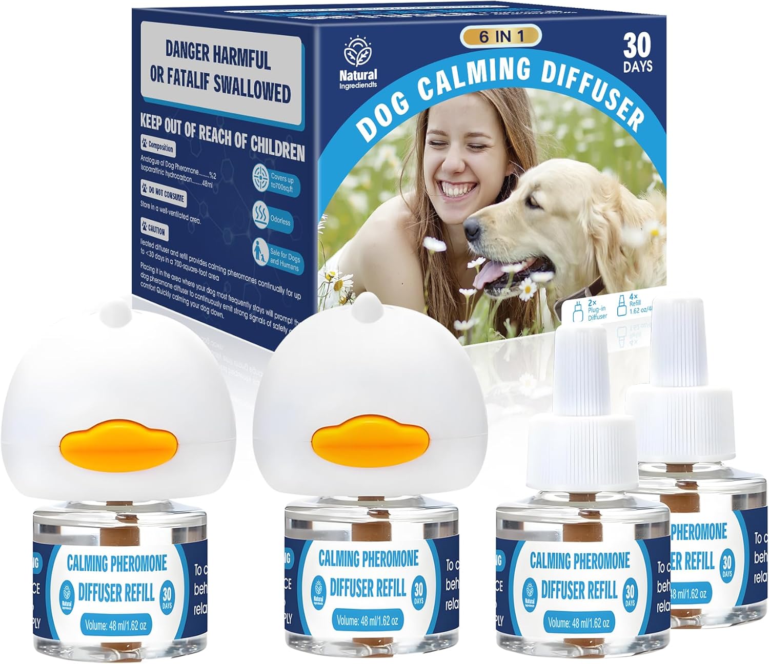 Dog Calming Pheromones Diffuser 6in1 Kit Appeasing