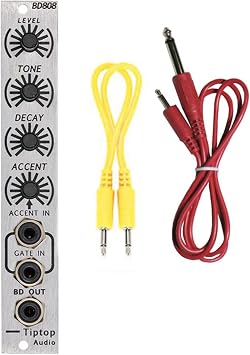 Tiptop Audio BD808 TR808 Bass Drum Generator Eurorack Module w/ 2 Cables