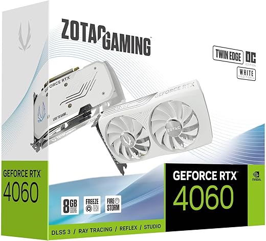 Zotac Gaming GeForce RTX 4060 Twin Edge OC White GDDR6 8GB 128 Bits PCIe 4.0 DLSS 3