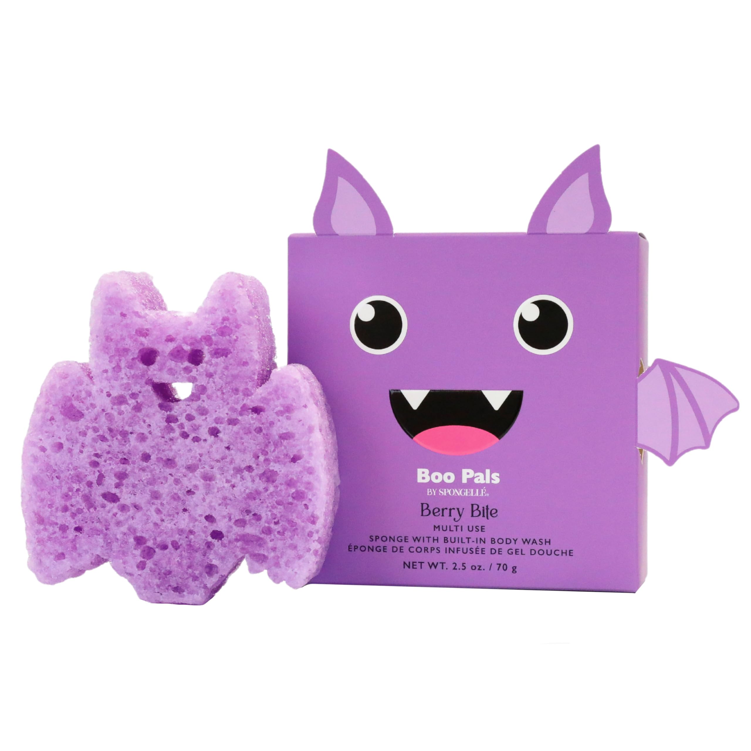 Spongelle Berry Bite Bat | Boo Pals Body Buffer