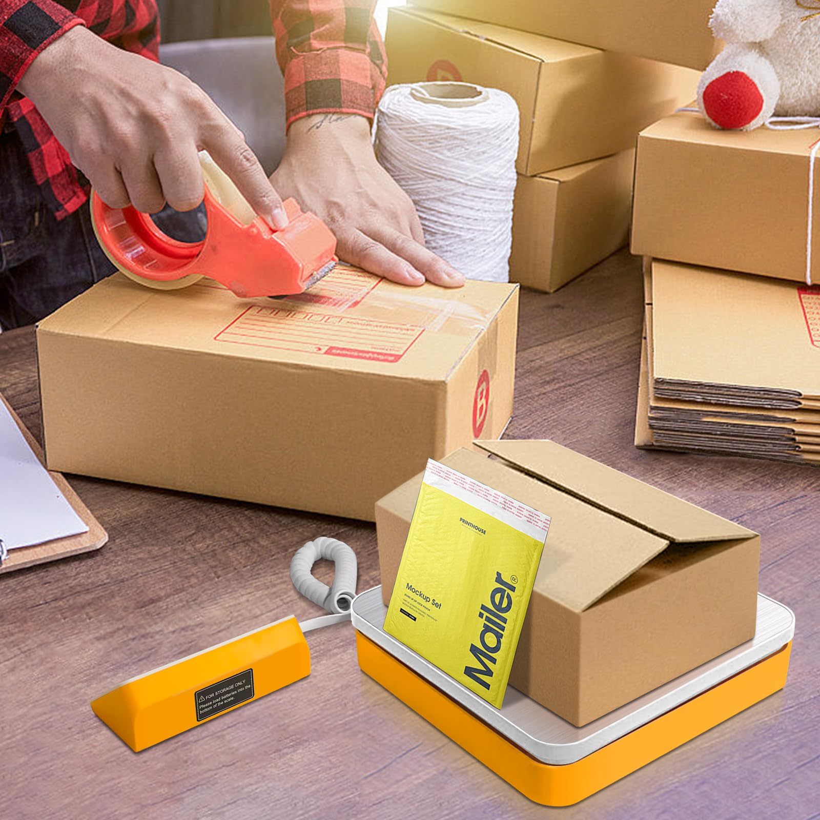 Fuzion Shipping Scale - Digital Postal Scale 110LB x 0 1oz Large LCD Display 5 Units Scale for — view 7