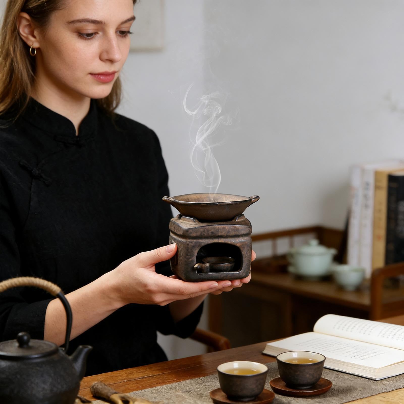 Fornello Aromaterapico Diffusore Di Aromi In mica Multifunzionale Con 2 | Kit Bruciatore Zen Ad Incenso E Per Sala Yoga, Casa, Ufficio, Scrivania, Camera Da , Meditazione