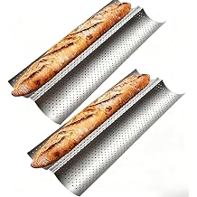 Perforated Baguette Pan, 2-Pack Nonstick French Bread Baking Tray