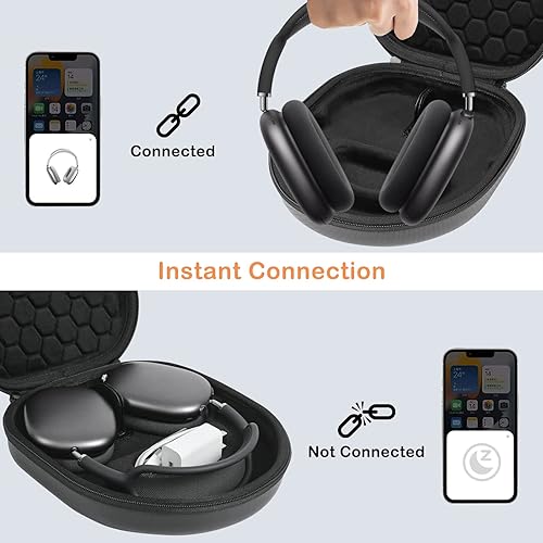 Miniatura 4 de MOSISO Funda para auriculares compatible con AirPods Max, compatible con el modo de suspensión, portátil, impermeable, a prueba de golpes, funda