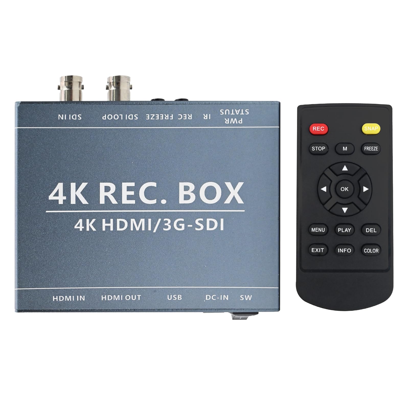 3G SDI Video Recorder,4K HDMI DVI Video Audio Capture Device with Video Freeze,SDI Loop out/1080P HDMI Output for Multi-Channel Live Streaming, Video Conferencing, Teaching, Streaming, Broadcasting