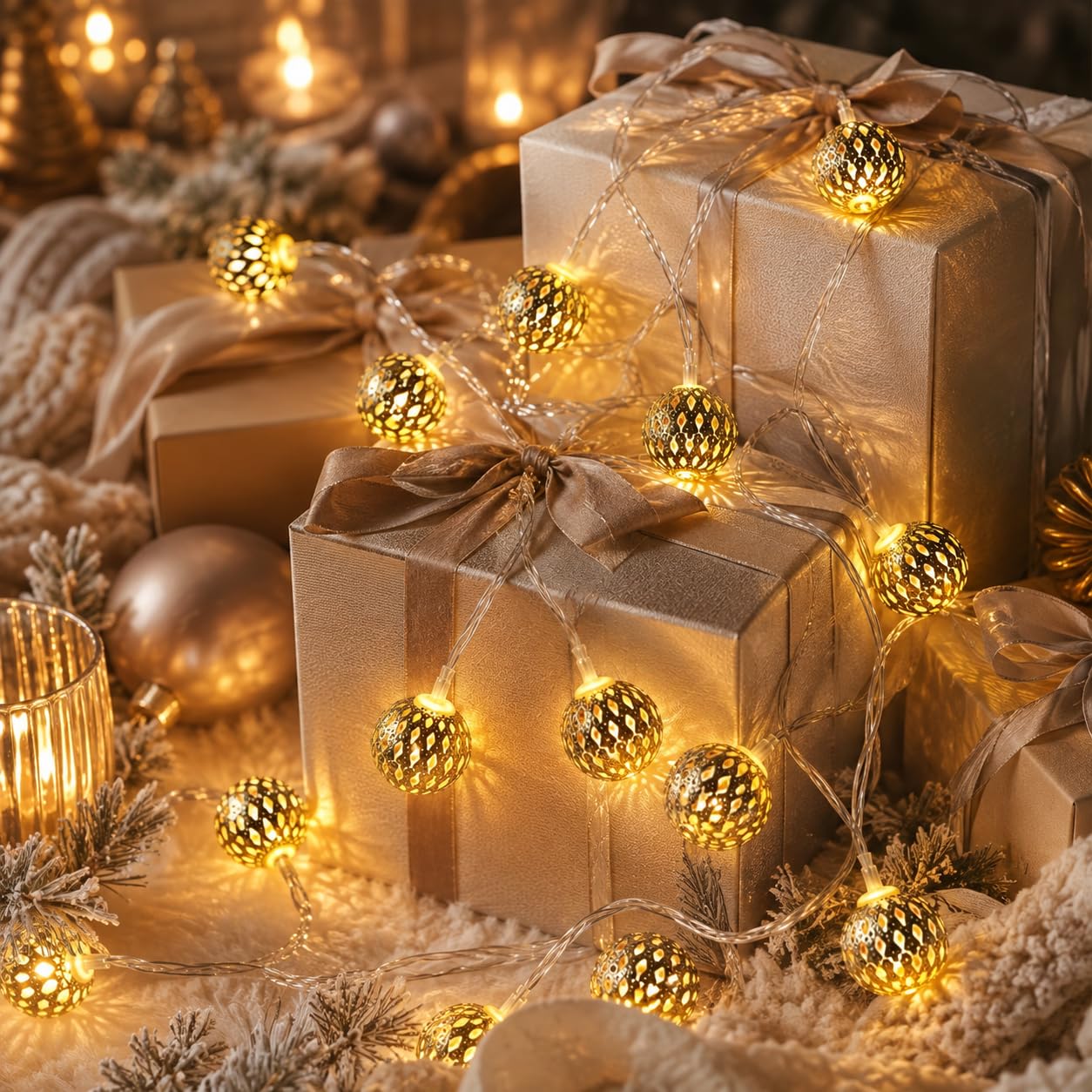 Moroccan String Lights - 14 LED Warm White -1