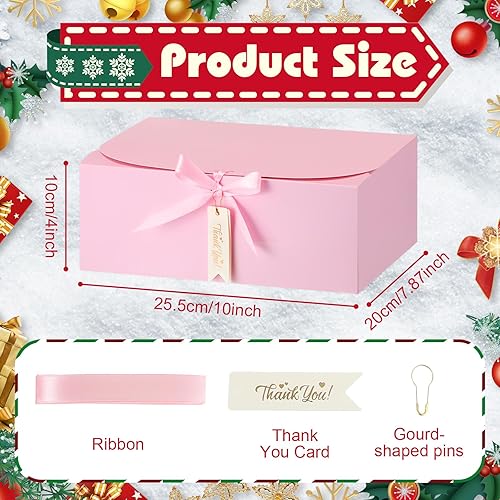 Miniatura 9 de Maxcheck Juego de 36 cajas de deshierbe para regalos, caja de propuesta de dama de honor con tapas de 10 x 8 x 4 pulgadas con cinta de