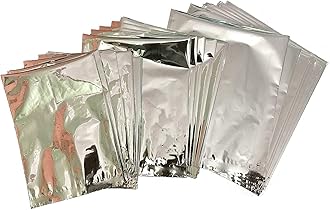 Silver Foil Bag | Aluminium Pouches | Packaging Hot/Dry Foods | Parcel Bags | Biryani Pouch | Multipurpose Packet for Tea, Coffee, Grocery | Pack of 100 Pcs - 1.5 KG (10 * 12 Size)