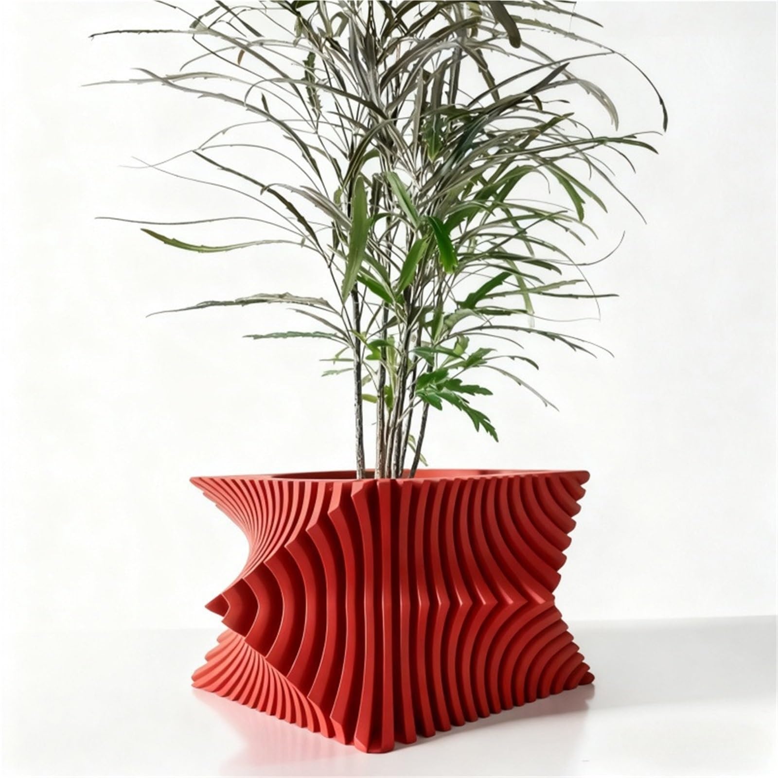Vases Plant Pot Home Use Flower Decorative Stripe Desktop Maceteras Decorations Interior