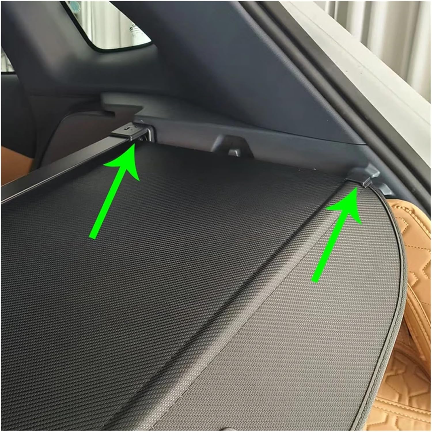 Compatible with Geely Galaxy Starship 7 Retractable Trunk Cargo Cover Parcel Rack Anti-Peeping Shield Privacy Auto Interior Accessories(Carbon Fiber)