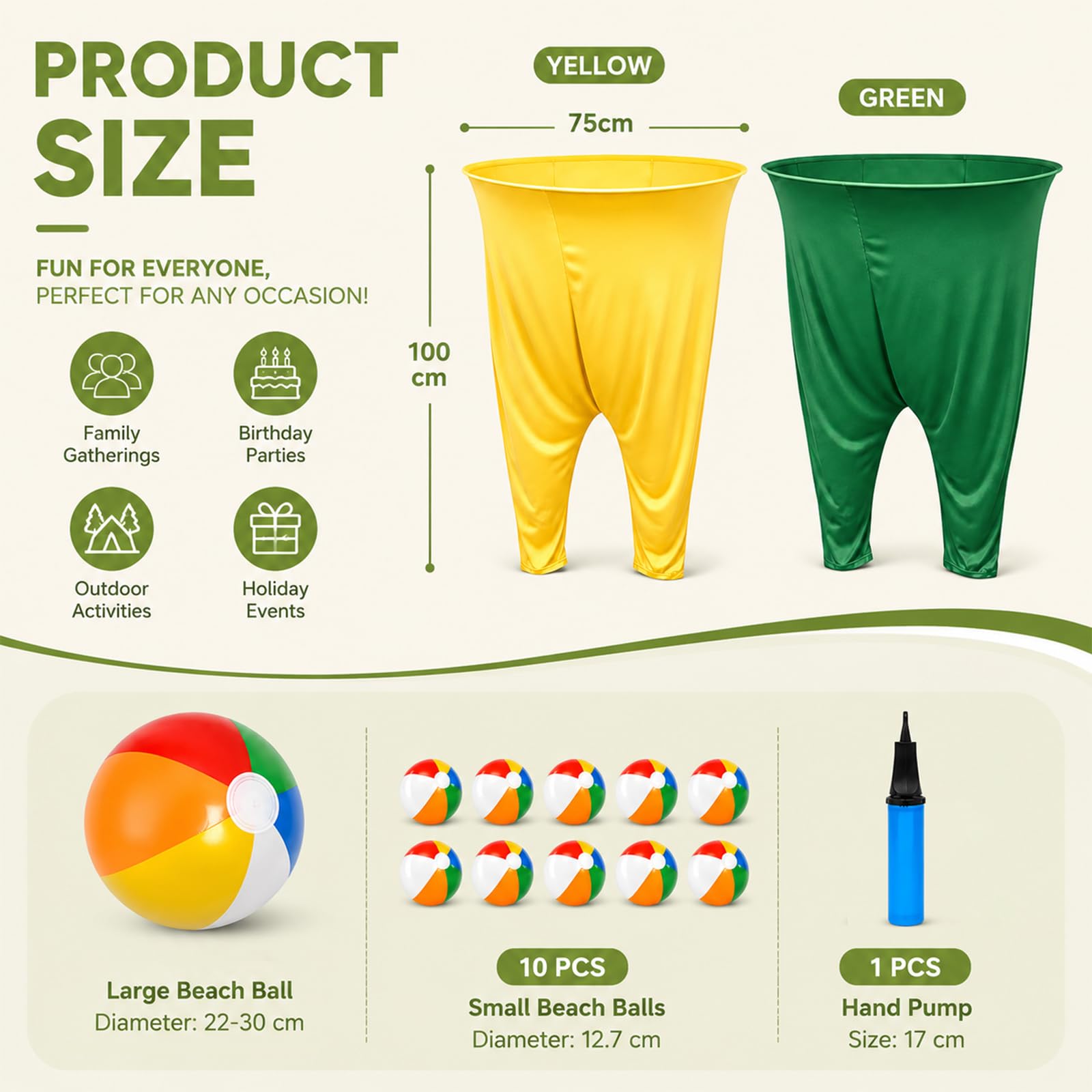 2 Pezzi Gioco di Lancio Granny Pants Lnclude 10 Palline Rimbalzanti