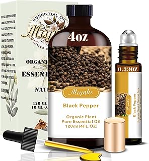Black Pepper Fragrance Oil-Black Pepper Essential Oil 4.33oz (130ml)-100% Pure Natural Scent for Diffusers, Candles, Soap Making & Aromatherapy-Relaxing Home & Gift Essential Oil for Bath, Massage