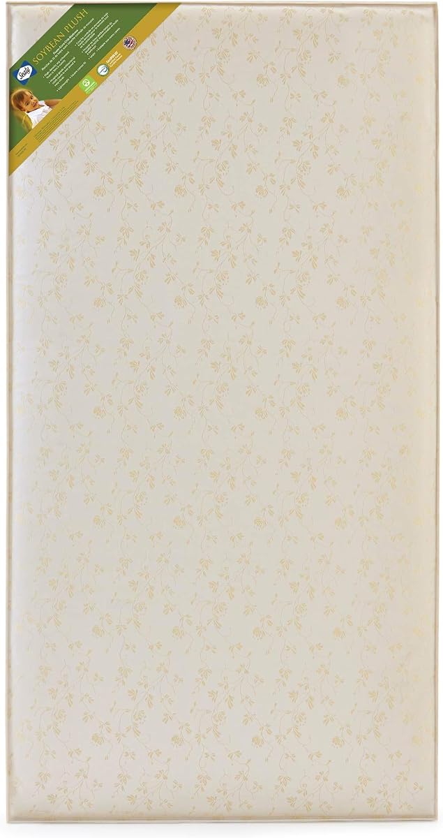 Colchón de cuna transpirable de felpa de soja Sealy Baby más ajuste para cama para niños pequeños, liviano y no tóxico, espuma extra firme de primera calidad, certificado GREENGUARD Gold, seguridad y calidad probada, fabricado en EE. UU., 52 X 28 pulgadas
