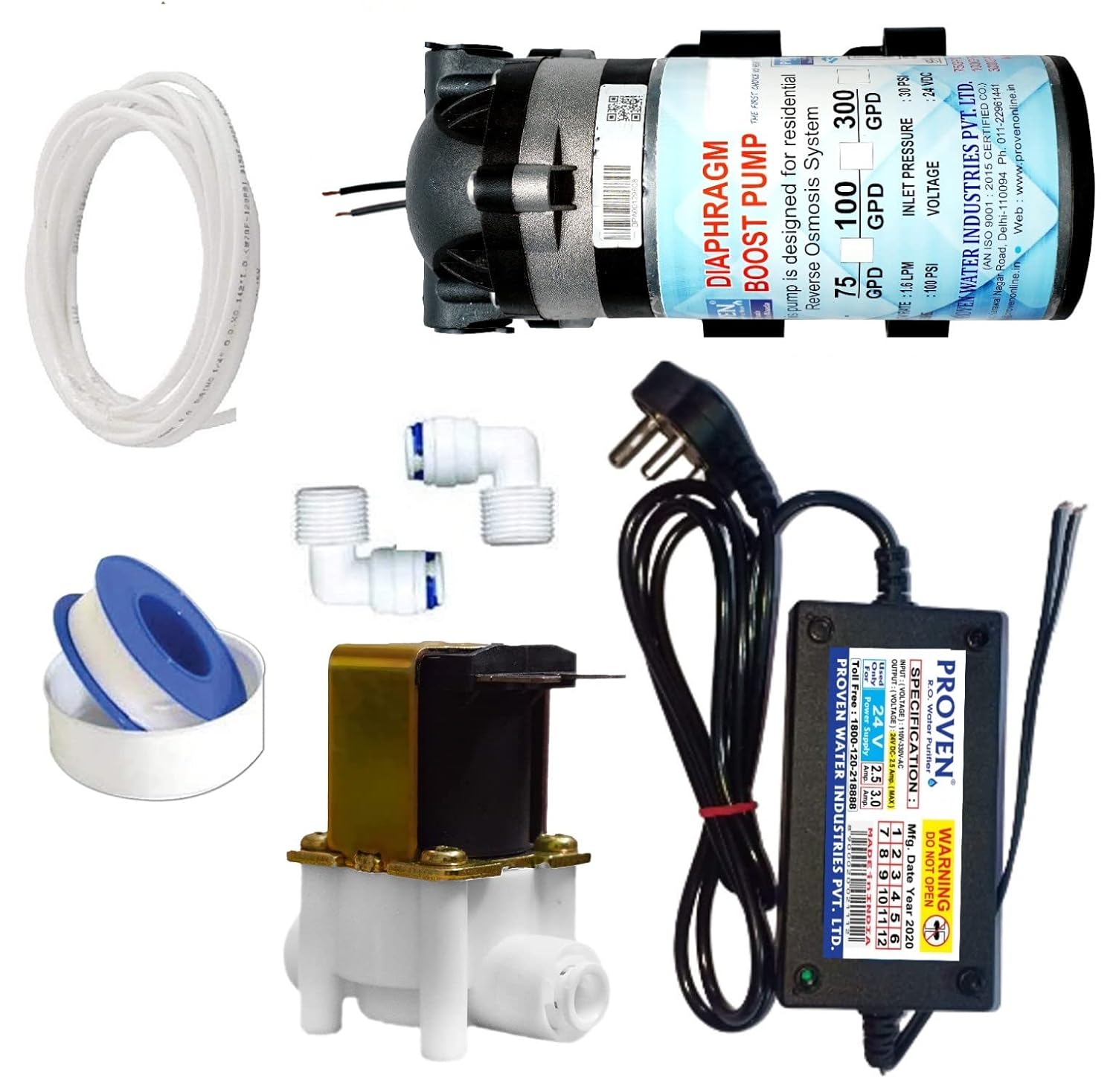 PROVEN Ro Service Kit With Booster Pump/Motor 100Gpd Suitable For All