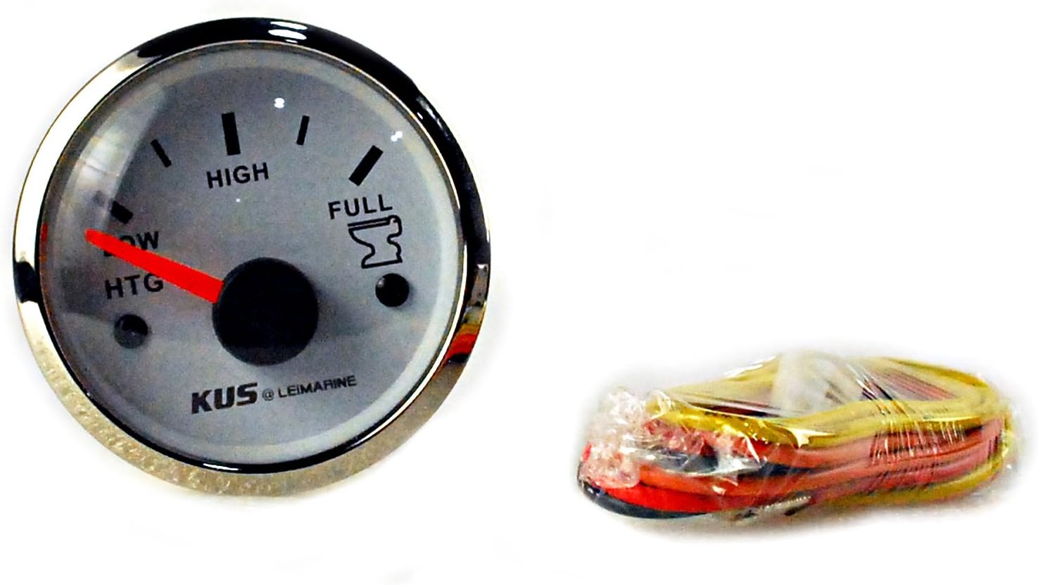 KUS Boat Stainless Steel Holding Tank Level Gauge Indicator 52mm White Face