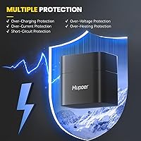 Vista 7 de Pilas recargables AA de litio con cargador, paquete de 8 baterías de 1.5 V 3000 mWh, doble A, recargable, batería AA de iones de litio de larga