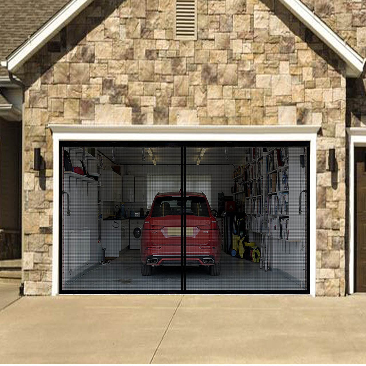 Buy Garage Screen Door for 1 Car Garage 9x7ft, Durable Heavy