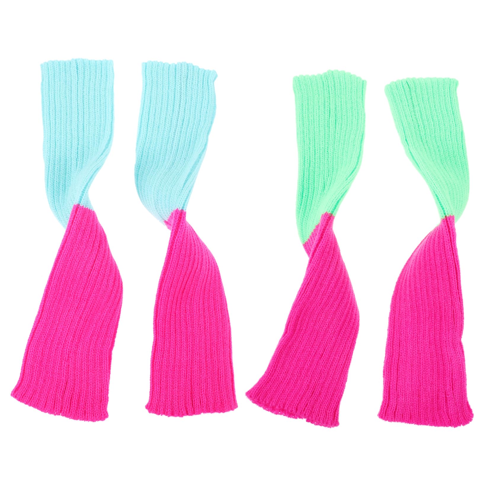 Healeved 10 Pares Calentadores de Piernas de Punto para Invierno Cálidos y Suaves Diseño Fluorescente para Mujer Accesorios Decorativos para Fiestas y Diario