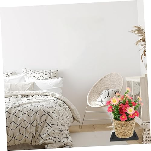 Miniatura 6 de Cabilock 2 bandejas de plástico grueso para plantas para uso a prueba de fugas, base de maceta negra, soporte multifuncional para balcón y