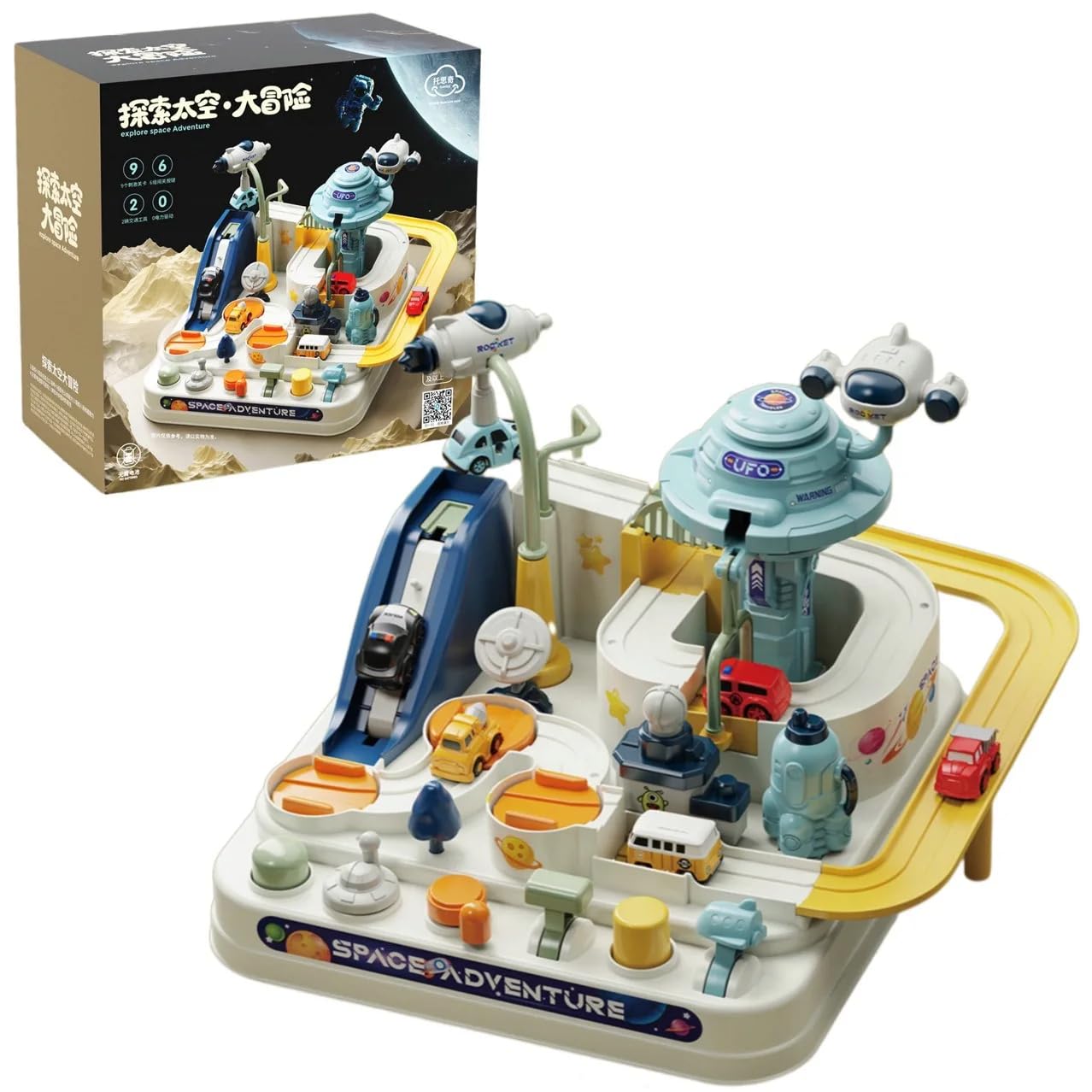 BLiSS HUES Space Adventure Car Track Toys- Fine Motor Skill Toys for Kids- Adventure Fun for Kids (B0CTX6365F) Amazon Price History, Amazon Price Tracker