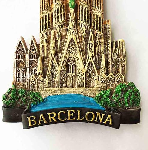 Miniatura 6 de 3D Sagrada Familia Barcelona España Nevera Imán Nevera Imán Turístico Recuerdos Hecho a Mano Resina Artesanía Pegatinas Magnéticas Hogar Cocina