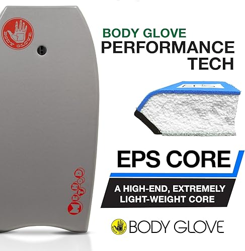 Miniatura 3 de Body Glove Method - Bodyboard de 42.5 pulgadas, núcleo EPS, HDPE Slick, cola creciente, gráfico Slick, incluye correa para hombres, mujeres y niños