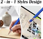 Stylos personnalisé en vrac, Stylo personnalisé avec nom/logo sur les deux côtés Cadeaux, encre noire gravé Ballpoint avec style, idéal pour les affaires, anniversaire, fête, mariage, école, matériel métallique
