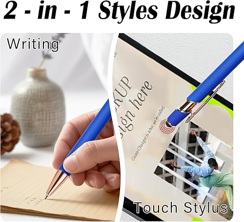 Miniatura 6 de Bolígrafos personalizados a granel, bolígrafos personalizados con nombrelogotipo en ambos lados, bolígrafo grabado de tinta negra con lápiz