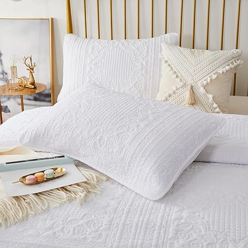 Miniatura 4 de Brandream Juego de edredón de algodón con diseño de pájaros y colibríes, juego de edredón acolchado de 2 piezas