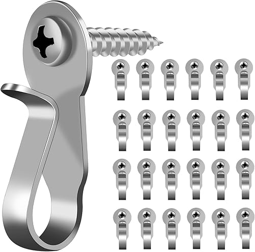 DINGEE Ganchos de suspensión de luz, ganchos de tornillo para colgar luz de Navidad (paquete de 24)